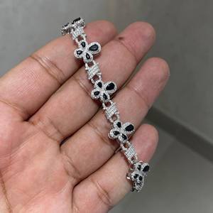 Pulsera de Moissanita con Cruz, Plata de Ley, Chapado en Oro de 18K, Estilo Iced VVS, Hip Hop, Moderna, Unisex, de Alta Gama - Product Image 3