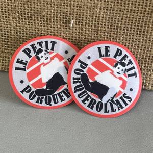Écusson tissé personnalisé en gros avec bordure Merrow, logo tissé pour vêtements ou chapeaux - Product Image 3
