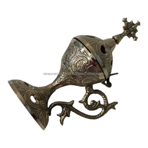 Quemador de Incienso de Latón Hecho a Mano para Iglesia, Oración, Meditación, Aromaterapia, Taza Decorativa de Resina para Carbón - Product Image 3