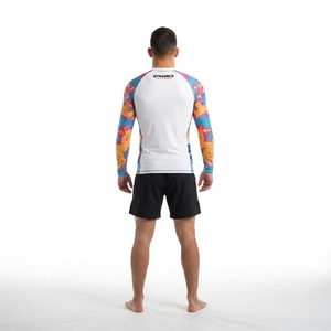 Rashguard MMA personnalisé sublimé à manches courtes, T-shirt de compression d'entraînement BJJ pour grappling, OEM - Product Image 2