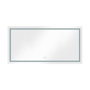 Specchio da Bagno a LED da Parete 72 x 36 Pollici con Illuminazione Frontale e Posteriore, Antiappannamento, Memoria, 3 Colori, Dimmerazione Continua - Product Image 2