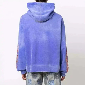 Vente en gros de sweats à capuche pour hommes de haute qualité, en coton 100% délavé à l'acide, style streetwear - Product Image 3