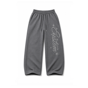Custom Men's Heavyweight Cotton Sweatpants Athletic Jogger Pants with Rib Cuffs for Sportswear Collections - Product Image 4