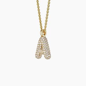 Collar con Colgante de Letra Inicial con Diamantes - Product Image 2