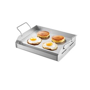 Plancha Universal de Acero Inoxidable de 17x13 Pulgadas, Parrilla Portátil de Gas, Plancha Teppanyaki para Asar, Ollas, Sartenes y Planchas - Product Image 3