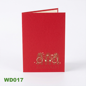 3D Wedding Bike Popup Greeting <b>Gift</b> Cards with <b>Envelopes</b> Offset Printing for Valentine's Day Wedding Invitations Made of Paper - Product Image 3