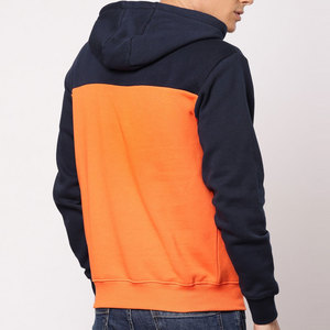 Sweat-shirts à capuche streetwear unisexe en molleton de coton imperméable, coupe classique, bicolore, avec logo personnalisé brodé 3D, grandes tailles - Product Image 2