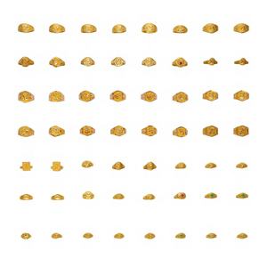 Bagues Chevalières Personnalisées en Or 22K pour Hommes, Design Indien Traditionnel, Bijoux Gravés Motifs Floraux Religieux, Vente en Gros - Product Image 1