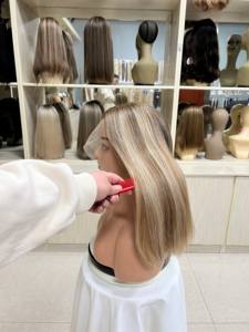 Pelucas de Cabello Humano Natural Chino al por Mayor, Pelucas con Frontal de Encaje HD, Tamaños de Gorra Promedio, Pequeño y Grande, 150% de Densidad, Sin Pegamento - Product Image 5