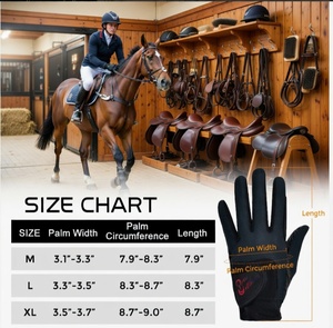 Gants d'équitation durables – Gants d'équitation antidérapants avec grip en gel, disponibles en stock - Product Image 6