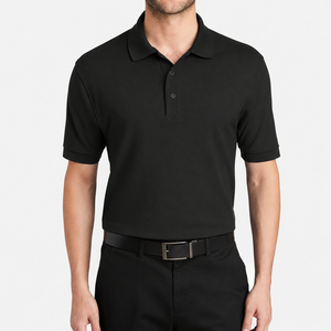 เสื้อโปโลแขนสั้นผู้ชาย ผ้าปิเก้ ยี่ห้อ Fasmic International ผ้าฝ้าย 100% ระบายอากาศได้ดี สวมใส่สบาย ติดกระดุมด้านหน้า ผ้าถักเรียบ มีกระเป๋าเสื้อ ทรงปกติ - Product Image 4