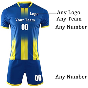 ชุดฟุตบอลสั่งทำพิเศษ ระบายอากาศ แห้งเร็ว ไซส์ใหญ่ เสื้อโพลีเอสเตอร์ กางเกงขาสั้น ชุดทีมพิมพ์ลายแบบซับลิเมชั่น ชุดกีฬา OEM - Product Image 2