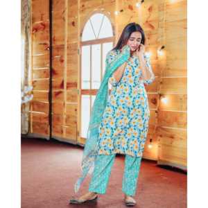 Conjunto de Traje Floral Saffiano XS con Kota Doriya - Product Image 5