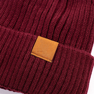 Gorro Unisex Color Borgoña, 100% Acrílico, Tejido, Color Sólido, Casual, para Invierno, para Adultos, 56-58CM, Artículo Más Vendido 2026 - Product Image 6