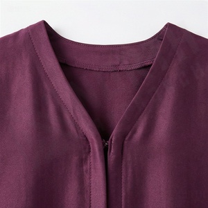 2025 OEM Kimono Abaya pour femmes musulmanes, en tissu polyester épais, doux et très extensible, col en V, manches longues, pour fêtes, Ramadan, mariages - Product Image 4