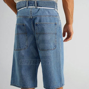 Latest Design 100% Cotton Mid Waist Casual Breathable Eco-Friendly Jeans Shorts with Custom Logo for Men - Product Image 3
