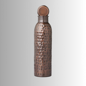 Bouteille d'eau réutilisable en cuivre martelé moderne et écologique, bouteille à boire ayurvédique pure, logo personnalisé, fabricant OEM, fournisseur. - Product Image 5