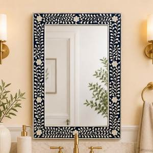 Exclusive Quality Wooden <b>Mirror</b> Frame With MOP Work Customized Shape <b>Large</b> Size <b>Mirror</b> Frame <b>For</b> <b>Sale</b> - Product Image 4