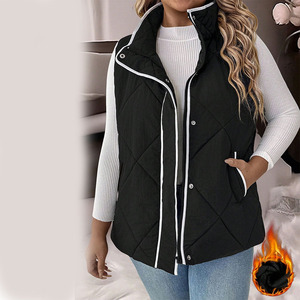 Chaleco acolchado de nailon para mujer, talla grande, sin mangas, cálido para invierno, transpirable, para equitación, OEM - Product Image 5