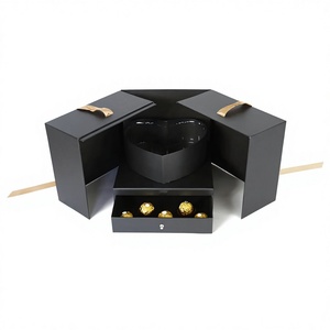Caja Magnética de Cartón de Lujo con Logotipo Personalizado TH CBB-574, Caja de Regalo Sorpresa con Cajón para Flores y Rosas, para San Valentín, Bodas, Cumpleaños - Product Image 1