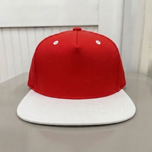 OEM Custom Two Tone Structured Snapback Cap <b>Flat</b> Brim Cotton Twill Baseball <b>Hat</b> Embroidery Blank Cap Bulk Wholesale - Product Image 1