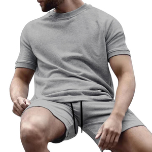 Ensemble de vêtements d'été pour hommes, chemise de bain et short de plage, ensemble de 2 pièces, tenues d'été, chemise à col rond imprimée, ensemble de shorts pour hommes - Product Image 5
