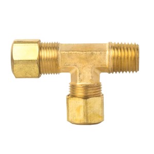 Conexión en T de latón para tubería, cabeza hexagonal igual, rosca NPT macho, suministro de agua, 4 pulgadas, fundición pulida - Product Image 2