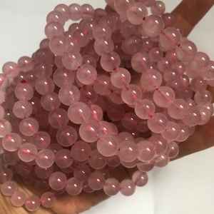 Cuentas de Cuarzo Rosa Natural en Forma de Gelatina, Cuentas Sueltas de Piedras Preciosas para Hacer Joyas, DIY, Pulseras, Collares y Manualidades - Product Image 4