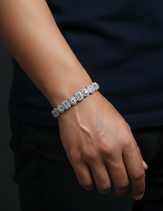 Hip Hop Diamond <b>Bracelet</b> Luxury Custom Alternate Collet Design 10K 14K Gold Iced Out Elegant Designer Statement Fine Jewelry - Product Image 6