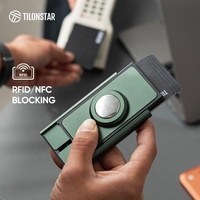 Dompet Kartu TILONSTAR TVC905AT Model Terbaru dengan Kantong Uang Koin, Hadiah Custom Anti Maling, Tempat Kartu RFID Aluminium