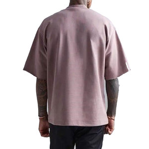 T-shirt décontracté surdimensionné personnalisé de qualité supérieure, motif lettres, en coton peigné 100% respirant, col rond, tissu GSM optimal - Product Image 3