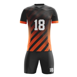 Ensemble de football pour adultes au design unique, classique, anti-transpiration, pour l'extérieur, aux couleurs contrastées avec découpe de logo automatisée - Product Image 3