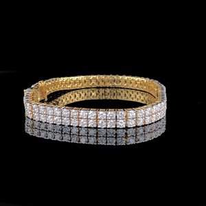 Moissanite Lab Grown Moissanite <b>Bracelet</b> 925 Sterling Silver <b>Gold</b> Plated VVS Cut Elegant Jewelry Timeless Brilliance Natural - Product Image 3