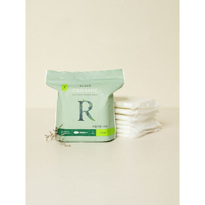 Paquete de 7 toallas sanitarias grandes de algodón orgánico Lael - Product Image 1
