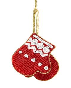 Ornement Pomme Perlé Rouge Noir Blanc Décoration Tendance Ligne de Horizont de New York Accessoire Suspendu - Product Image 3