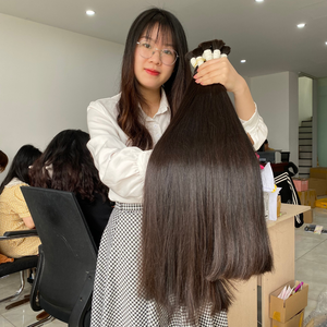 Cutícula Virgen sin procesar, cabello humano vietnamita, Natural, negro, venta al por mayor - Product Image 1