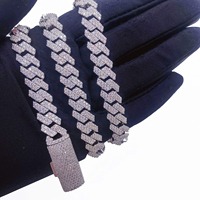 Chaîne cubaine personnalisée avec strass, directement de l'usine, pour la mode rappeur et le style de bijoux urbains, disponible à la vente