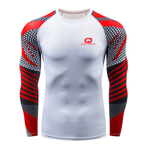 Camiseta Deportiva para Hombre a Bajo Precio, Tejido Elástico de Spandex/Poliéster, Tecnología de Secado Rápido, Manga Larga, Ajuste Flexible para Gimnasio - Product Image 1
