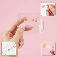 Palette de maquillage transparente en acrylique légère et durable pour le mélange de couleurs cosmétiques, idéale pour le fond de teint, la crème et les pigments