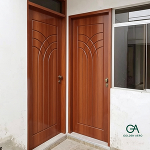 ประตูห้องไม้เนื้อแข็ง GA-23L Scandivan ดีไซน์ลายโค้งร่อง สำหรับวิลล่า จากโรงงานโดยตรงในมาเลเซีย - Product Image 2