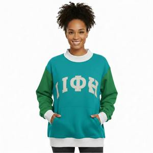 Sudadera Oversize de Invierno para Mujer con Estampado Personalizado, Bordado 3D Frontal, Forro Polar Grueso, Estilo Urbano, Cuello Alto de Poliéster/Algodón - Product Image 2