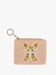 Beautiful Floral Embroidery Beaded Coin Pouch for Everyday Storage and Fashion Use - Product Image 1
