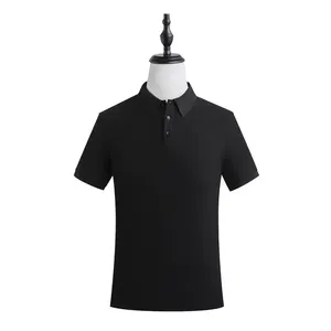 Polo de punto 100% algodón para hombre de talla grande, diseño casual, liso, transpirable y estampado - Product Image 1