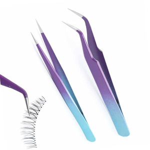 Eyebrow Tweezers Eyelash <b>Extensions</b> Stainless Steel Straight Curved Picker Manicure <b>Nail</b> Tweezers Forceps Pliers - Product Image 1