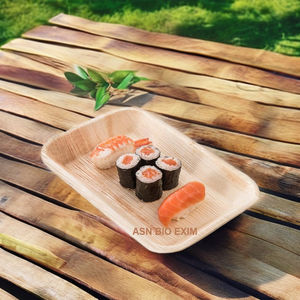 Vajilla desechable ecológica de calidad superior, hoja de palma resistente similar al bambú sostenible, 100 Uds., pedido mínimo para acampar - Product Image 2