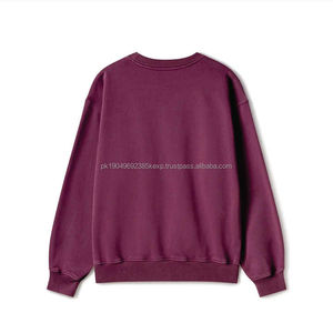 เสื้อสเวตเตอร์ขนแกะคอกลมของผู้ชายเสื้อสเวตเตอร์แขนยาวผ้าฝ้าย100% ระบายความร้อนสำหรับผู้ชายดีไซน์ตามสั่ง - Product Image 2