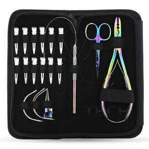 Portable Hair Extension Expert Kit With Zipper Storage Case For Salon Training Wholesale Rate New Arrival Hair Extension <b>Tool</b> - Product Image 1