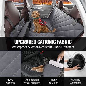 Amaca per Cani Oxford Impermeabile con Fondo Rigido, Estensore per Sedile Posteriore Auto 54''x24'' per Gatti - Product Image 5