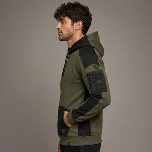 Sweat à capuche personnalisé pour homme, vêtements streetwear d'hiver, avec tissu polaire léger, coupe régulière, texture douce, respectueux de l'environnement - Product Image 3