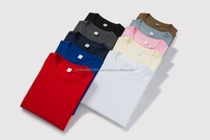 เสื้อยืดรุ่นใหม่ล่าสุดสำหรับฤดูใบไม้ผลิสีทึบขนาดใหญ่ทรงหลวมสามารถปรับแต่งโลโก้ได้ - Product Image 3